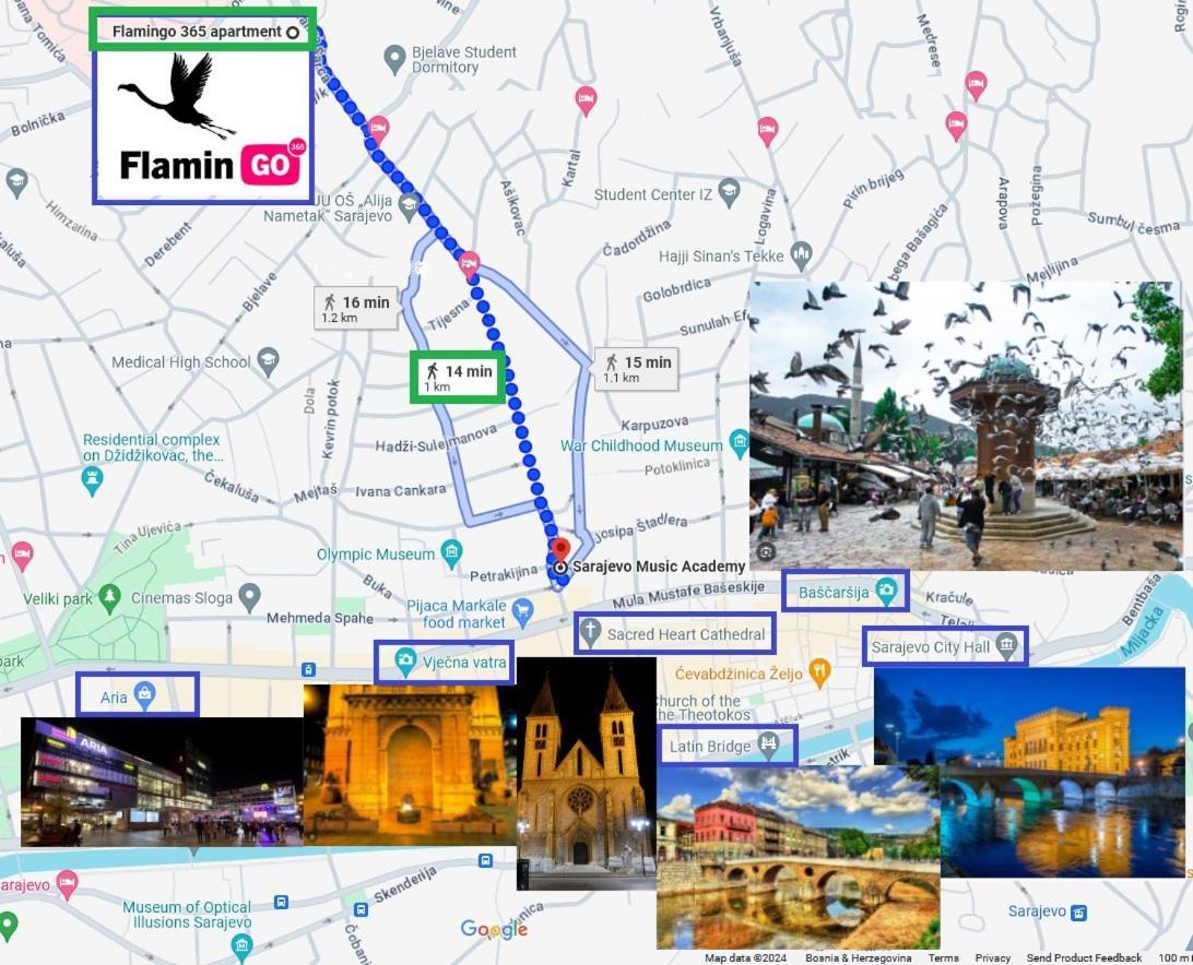 Flamingo 365 - Near City Center With Free Parking Sarajevo Luaran gambar